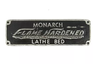Buy Monarch 10ee Lathe Flame Hardened Bed 7-1/8  X 2-1/4   Metal Logo Badge Emblem • 69.99$