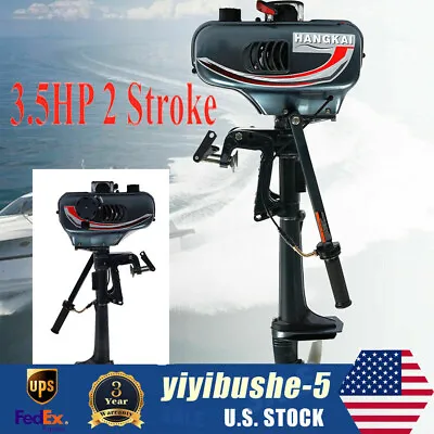 Buy Outboard Motor Engine 3.5HP 2 Stroke Fishing Boat Motor Water Cooling CDI System • 270.75$