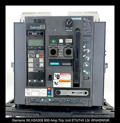 Buy Siemens WL WLH2A308 Circuit Breaker (E/O,D/O) ~ 400 Amp - Tested/1Yr Warranty • 12,000$