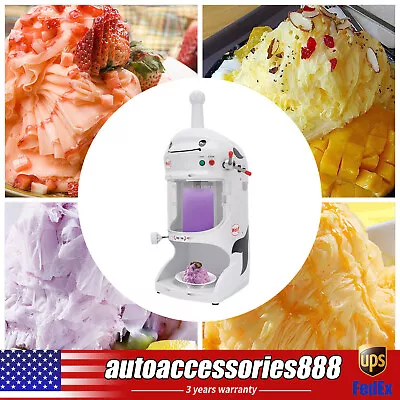 Buy New Commercial Ice Shaver Shaved Ice Block Machine Electric Snow Cone Maker 110V • 327.60$
