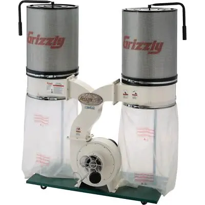 Buy Grizzly G0562ZP 3 HP Double Canister Dust Collector With Aluminum Impeller   ... • 1,340$