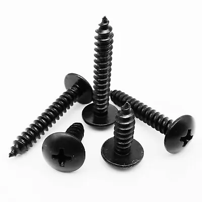 Buy Black Stainless Steel Phillips Large Round Truss Head Self Tapping Wood Screw • 4.39$