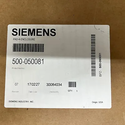 Buy Siemens 500-050081 Pad-4 Enclosure  • 149.99$