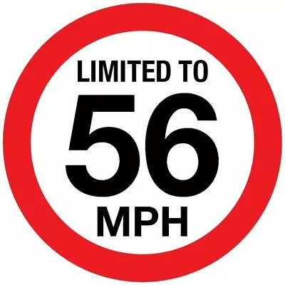Buy Vehicle Speed Limited To Sticker Sign Vinyl For Van HGV Trailer PSV Bus Coach • 3.41$