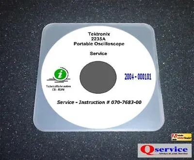 Buy Tektronix TEK 2235A Oscilloscope Service Manual CD With Complete A3 Diagrams • 12.99$