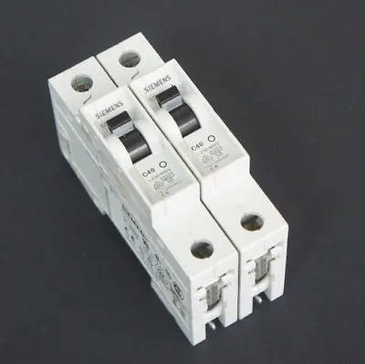 Buy Lot Of 2 Siemens 5sx21-c40 Miniature Circuit Breakers 5sx21c40, 5sx2 • 25.95$