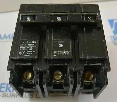 Buy Siemens / ITE B390H  22K AIC  Circuit Breaker 3P 90A Type  BLH GOOD! • 95$