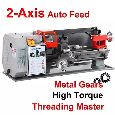 Buy Autobox 2 Axis Auto Feed 7 X14  Metal Gear Mini Lathe High Torque Variable Speed • 549$