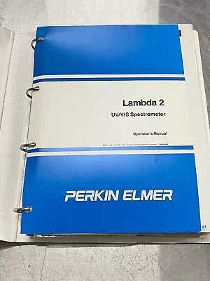 Buy Perkin Elmer PE Lambda 2 UV/VIS Spectrometer - Users Guide / Instructions Manual • 39.99$