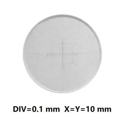 Buy DIV 0.1mm Eyepiece Micrometer 10x10mm Cross Reticle 7.1x7.1mm Square Measurement • 17.77$