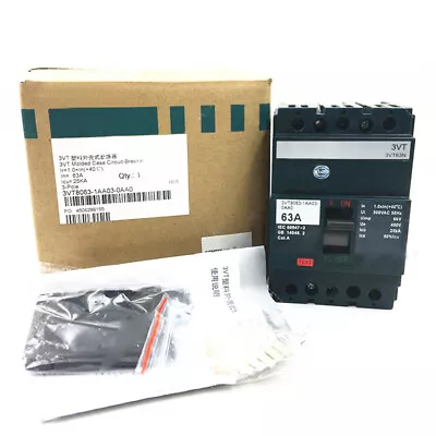 Buy For Siemens 3VT8063-1AA03-0AA0 3P 63A 400V Molded Case Circuit Breaker • 120.92$