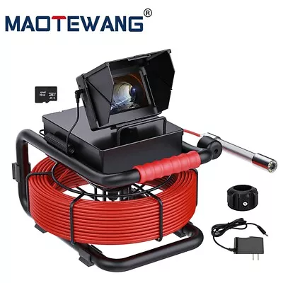 Buy 30M Sewer Pipe Inspection Camera 22MM Sewer Pipeline Endoscope 4.3 Inch Monitor • 237.99$