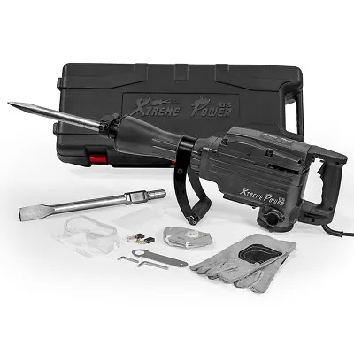 Buy XtremepowerUS 2200W Electric Demolition Jack Hammer With Point & Chisel Bits Set • 134.95$