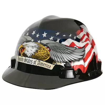 Buy Black American Eagle Protective Construction Safety Hard Hat 4 Point Ratchet • 38.95$