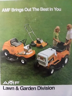 Buy AMF Riding Tractor Walk-Behind Tiller & Lawn Mower Sales Color Brochure Manual • 37.39$