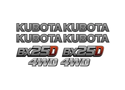 Buy BX24D Kubota Tractor Loader Backhoe Mower Vinyl Decals Sticker Kit 4WD BX 25 D  • 120$