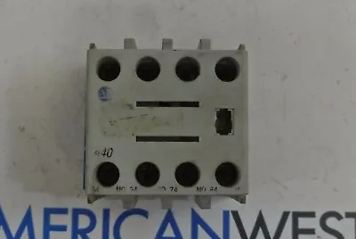 Buy Allen Bradley 100-F A40 Auxiliary Contact Block - Used • 10.50$