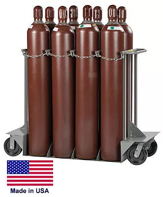 Buy GAS CYLINDER TRUCK Dolly LP Propane Welding Gases Compressed Air - 8 Tank Cap • 5,173.24$