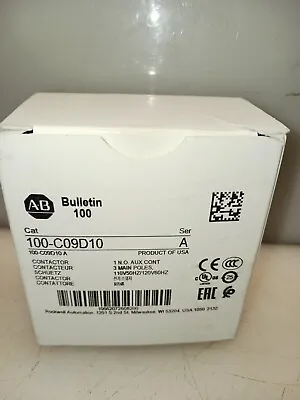 Buy New Allen Bradley 100-c09d10 Contactor 9 Amp Coil 120 V • 62.99$