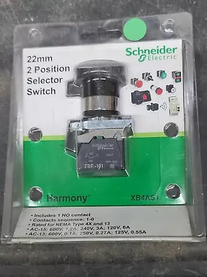 Buy Schneider Electric XB4AS1 22mm 2Position ZBE-101 Selector Switch • 40$