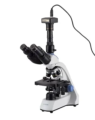 Buy AmScope 40X-2500X LED Trinocular Compound Microscope + Mechanical Stage + 1.3MP • 473.99$