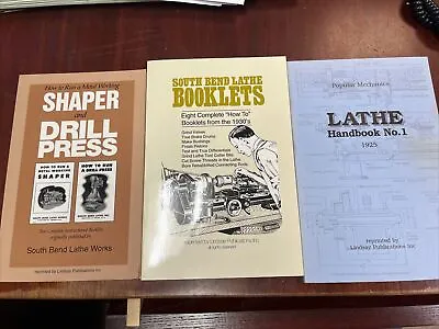 Buy SOUTH BEND LATHE BOOKLETS 8 Complete  How To  From 1930's Shaper &drill Press .. • 9.99$