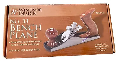 Buy #33 Hand Wood Bench Plane Hardwood Handle Planer  Windsor Design  With Orig. Box • 18.50$