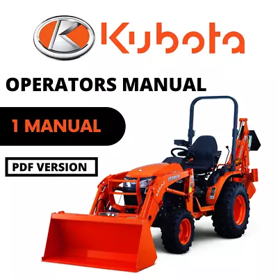 Buy Kubota Tractor BX1880 BX2380 BX2680 Operators Manual PDF USB • 30$