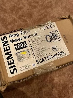 Buy Siemens SUAT121-0GWR TALON 100A 4J RING TYPE METER SOCKET • 123.19$