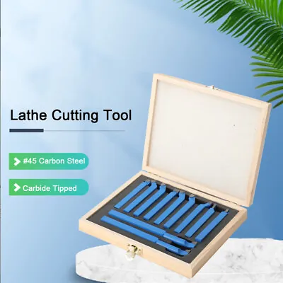 Buy 11pcs Carbide Metal Lathe Tools/Knife Set10mm Cutting Turning Bit For Mini Lathe • 32$