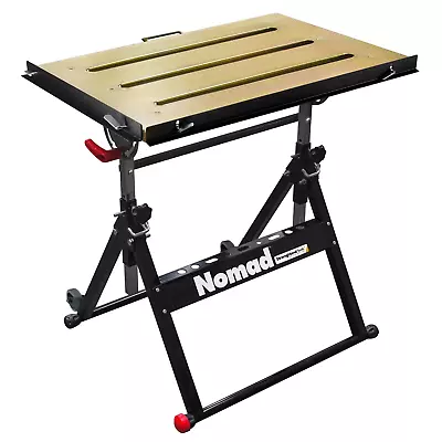 Buy Steel Welding Table, 1.1″ (28Mm) Tabletop Slots, Adjustable Angle & Height, Cast • 194.72$