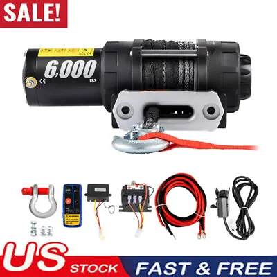 Buy Electric Towing Winch Car Lift ATV Jeep Truck W/ Wireless Remote Control 6000 Lb • 169.99$