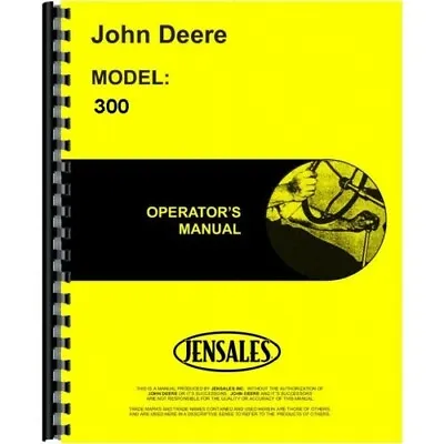 Buy John Deere 300 Lawn Garden Hydrostatic Lawn Tractor Operators Manual OMM81297 • 23.98$