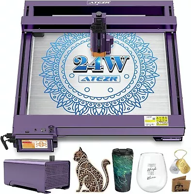 Buy ATEZR 130W Laser Engraver With Air Assist 24W Laser Output Power For Wood/Metal • 579.99$