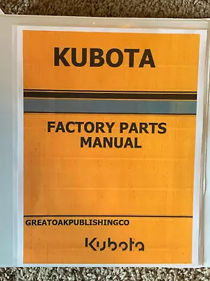 Buy KUBOTA Bt1000 And Tl1000 Backhoe Loader Parts Manual Printed Binder • 29.06$