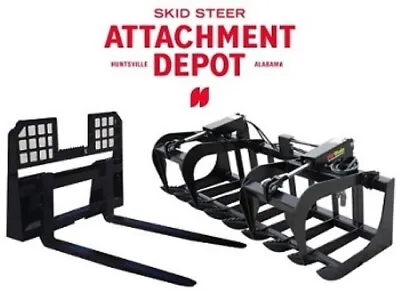 Buy 66  Root Grapple Bucket And 48 Long Walk Through Pallet Forks Combo Quick Attach • 2,174.99$