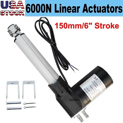 Buy DC12V 6  Stroke Linear Actuator 1320LBS/6000N Pound Lift 150mm For Auto Car Lift • 52.99$