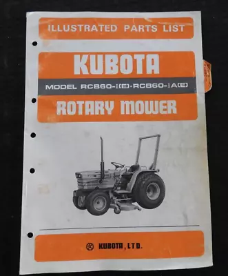 Buy Genuine Kubota B8200 Tractor  Rcb60-1 A (e) Mower Deck  Parts Catalog Manual • 22.95$