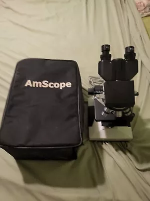 Buy Amscope B490 Biological Darkfield Microscope & Carry Case & Manual • 225$