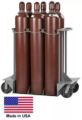 Buy GAS CYLINDER TRUCK Dolly LP Propane Welding Gases Compressed Air - 6 Tank Cap • 3,725.78$