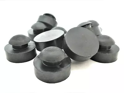 Buy 5/16 Tall Rubber Feet Push In Ridged Stem  Fits 1/2  Hole 1  OD  12 Feet Package • 16.75$