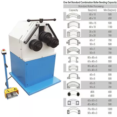 Buy Roll Bender Machine 3 Phase 220 V 3HP Bending Square Round Flat Steel • 6,949.77$