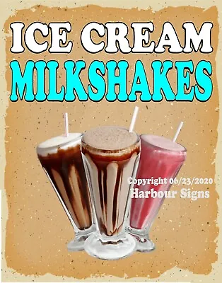 Buy Ice Cream Milkshakes DECAL (CHOOSE YOUR SIZE) V Food Truck Concession Sticker • 13.99$
