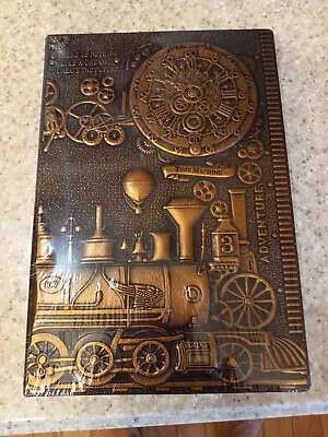 Buy Steam Engine Locomotive Train 3D Embossed Leather Journal Notebook • 22$