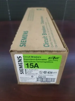 Buy Siemens ITE Q215 2 Pole 15A Stab In Breaker Box Of 6 NEW Breakers • 69.91$