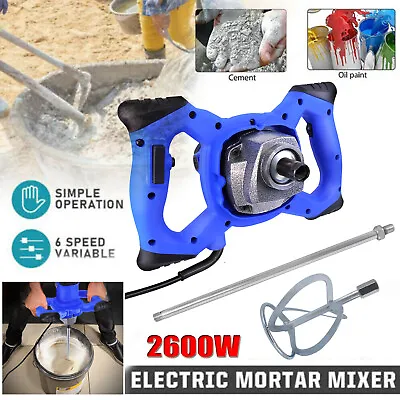 Buy Drywall Mortar Concrete Mixer Cement Paint Rotary Mixing Blender 0-1700r/min New • 45.30$