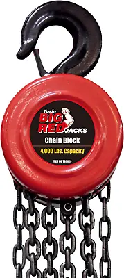 Buy BIG RED TR9020 Torin Manual Hand Lift Steel Chain Block Hoist With 2 Hooks, 2 T • 167.99$