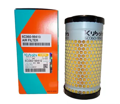 Buy Genuine OEM Kubota Engine Air Filter 6C060-99410, 6C060-99414 • 32$