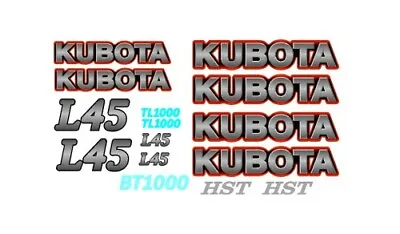 Buy L45 Kubota Loader Backhoe Tractor Vinyl Decals Sticker Set HST L 45 TL 1000 BT • 155$