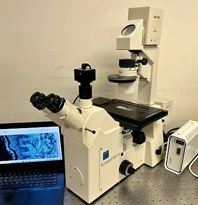 Buy Zeiss Axiovert 100 TV Inverted Fluorescence Phase Microscope Camera + Laptop • 6,950$